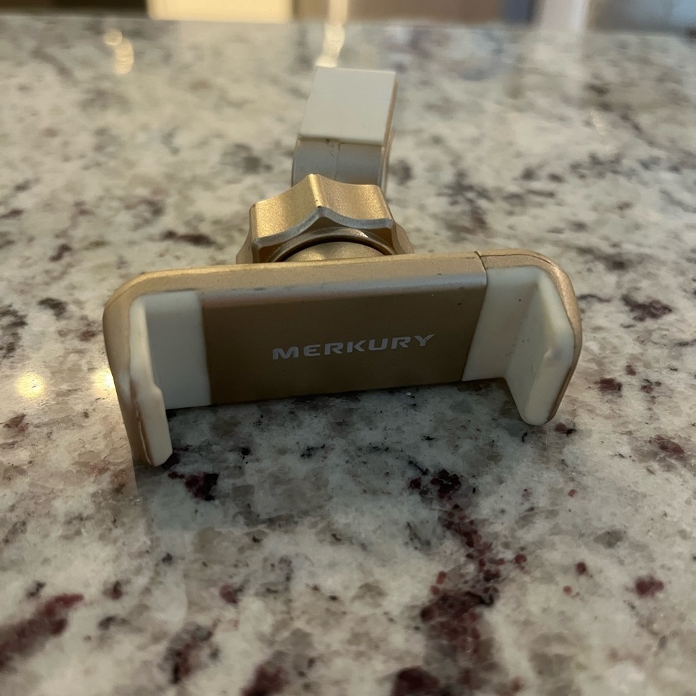 Merkury Gold and White Phone Holder